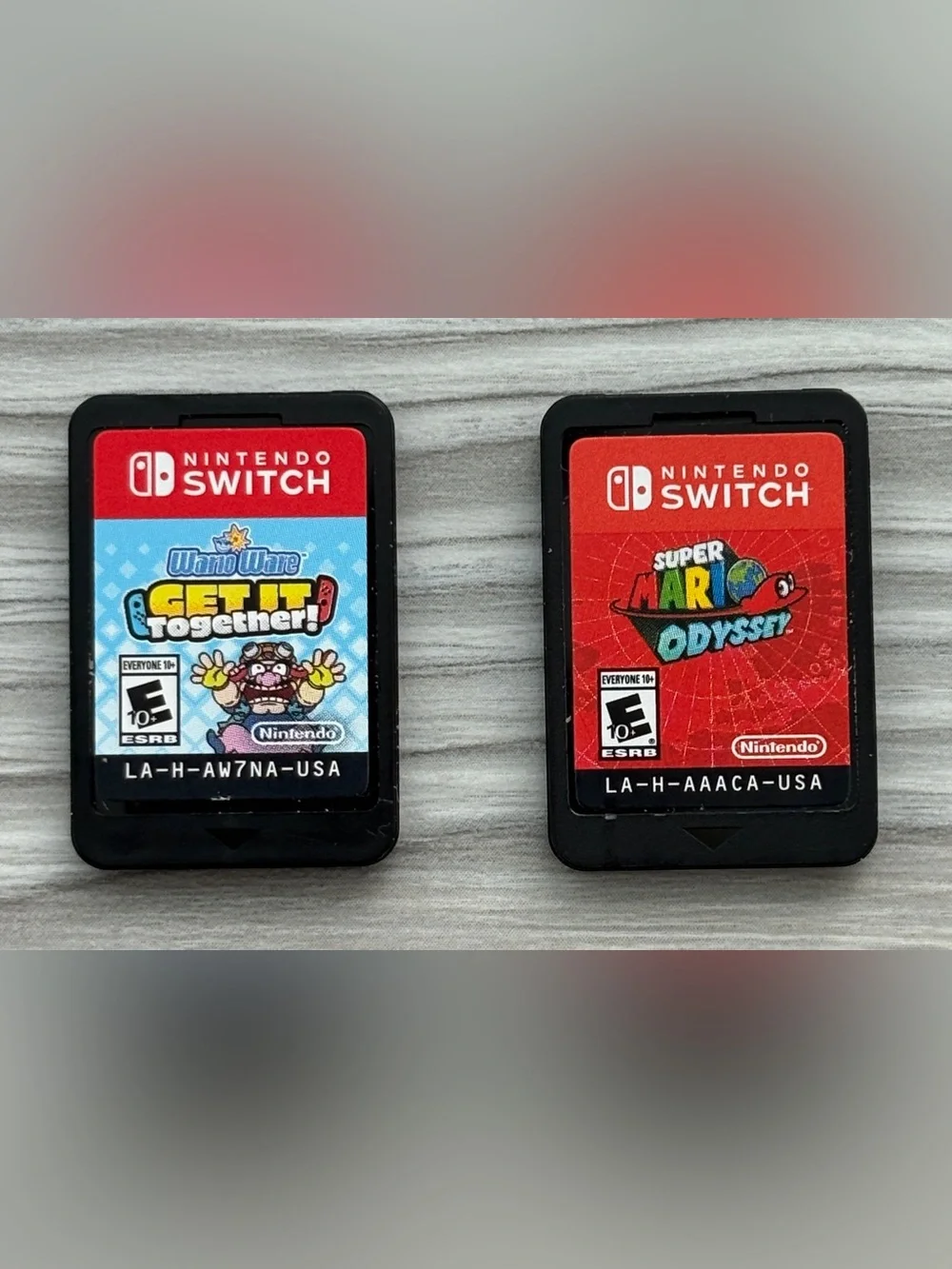 Nintendo Switch V2 HAC-001(-01) Console Bundle Mario Odyssey WarioWare Dock Case